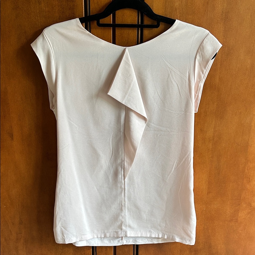 The Limited Scandal collection pale pink ruffle blouse small
